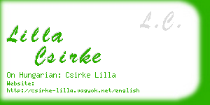 lilla csirke business card